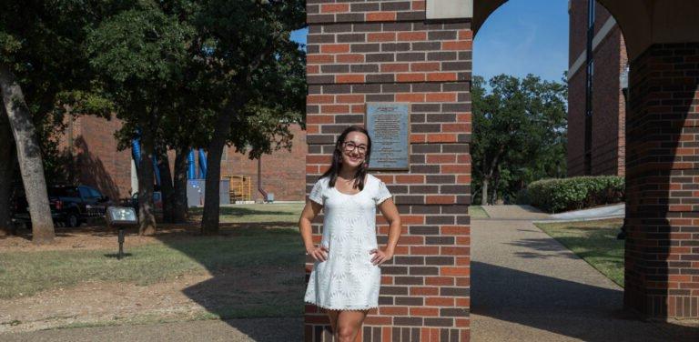 Kennedy Connor Criminal Justice Student at Lineberry Memorial Clock Tower